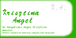 krisztina angel business card